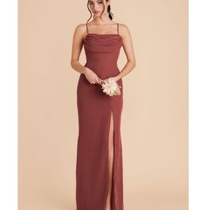 Birdy Grey Strapless Dress in Deep Red